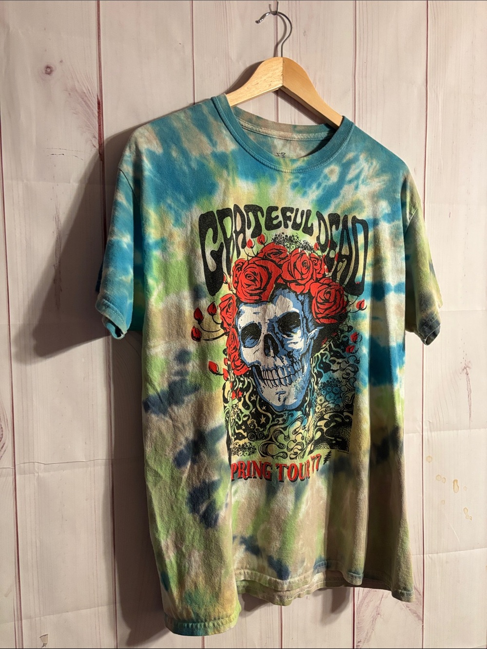 Liquid Blue Grateful Dead Bertha Spring Tour 77 Tie Dye Tee | Large